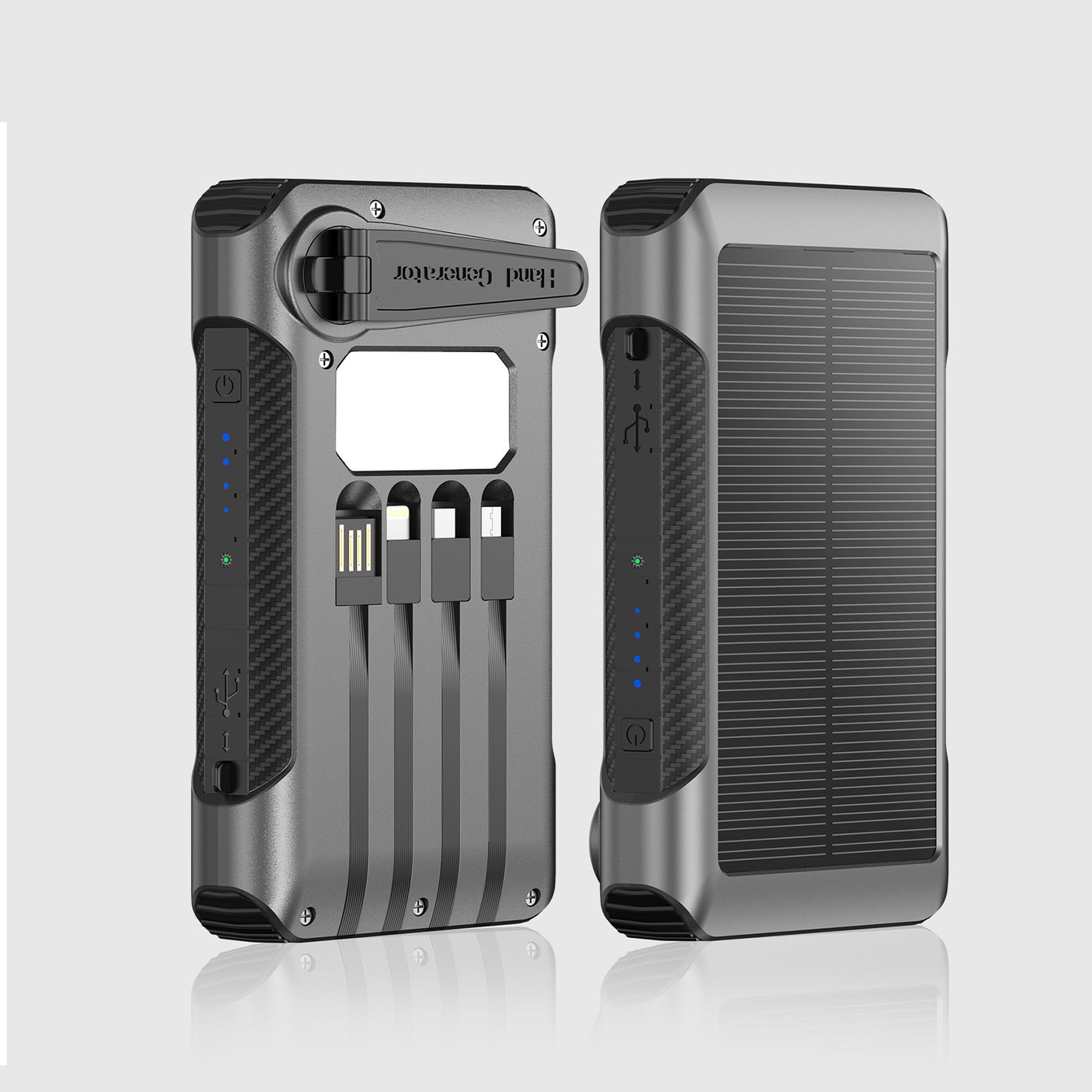 Hand-Cranked Solar Power Bank