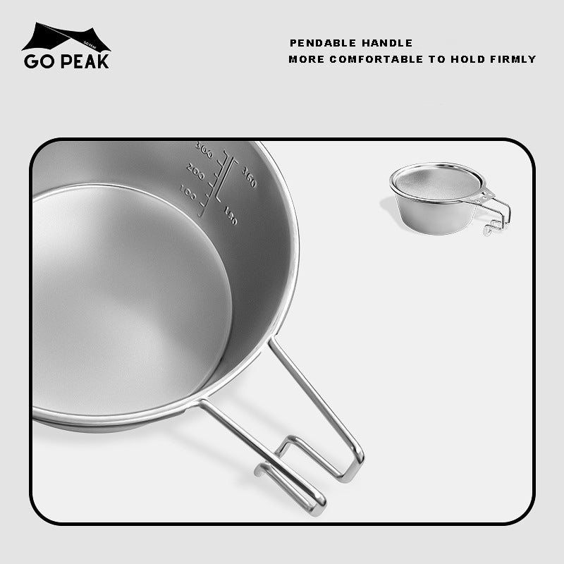 GOPEAK Silver Seven-Piece Portable Tableware|Sierra Cup Series